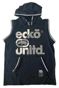 Ecko Unlimited Sleeveless Hoodie Casual Streetwear Black Men Medium - Picture 1 of 7