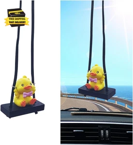 Swinging Duck Car Hanging Ornament, Cute Car Rearview Mirror Hanging Accessories - Picture 1 of 6