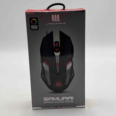 Lifeworks Samurai Optical Gaming Mouse Multi Color LW-BL-GM1000B NEW & SEALED - Image 1 of 3