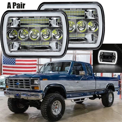 Faros LED 5x7" 7x6 haz alto/bajo para Ford E-100 E-250 E-150 E-350 Econoline Foto 1 de 4