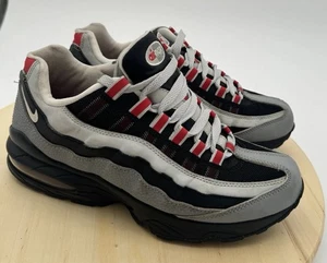 Nike Air Max 95 GS 905348-036 Black Gray Red 7Y 8.5W Retro Mesh Leather Shoes - Picture 1 of 19