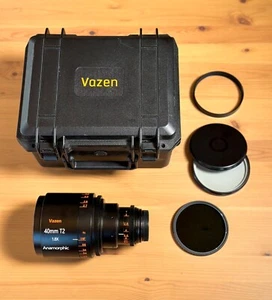 Vazen 40mm T2 1.8x Anamorphic Lens (MFT) EXC++ Used Twice + 95mm URTH ND Filter - Picture 1 of 9
