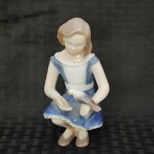 Vintage B&G Bing and Grondhal Porcelain Figurine Girl feeding Dove # 2340