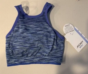 Neu mit Etikett Jockey Damen-Sport-BH Racerback abnehmbare Körbchen blau Größe Small - Bild 1 von 4