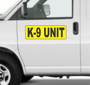 K-9 UNIT Black & Yellow Magnetic Signs 4 car & truck Van SUV K9 Police Drug Dog  - Picture 1 of 3