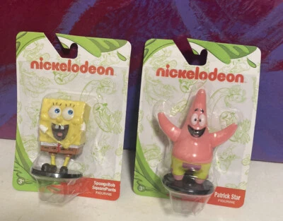 Lote de 4 Juego de estatuillas de juguete Bob Esponja y Patrick Star, 2,75" NUEVO Foto 1 de 3
