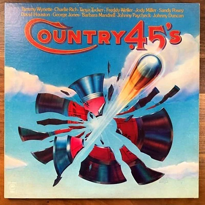COUNTRY 45's, GREAT COMPILATION!, 2-12" VINYL LPs 1975 EX - Image 1 of 4