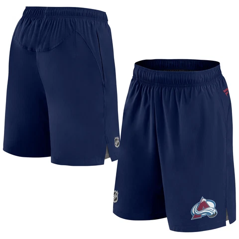 Men's Fanatics Branded Navy Colorado Avalanche Authentic Pro Rink Shorts Cover