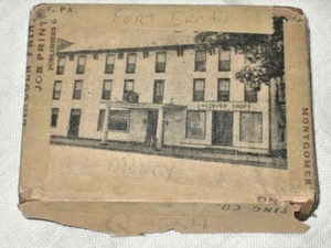 Fort Brady Hotel Muncy Pa Print Block wood Metal Printing Stamp Lincoln Printing - Picture 1 of 3