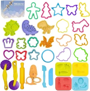 Dough Tools Play for Kids-Dough Accessories Molds Dinosaur Fruit Roller Cutter S - Picture 1 of 12