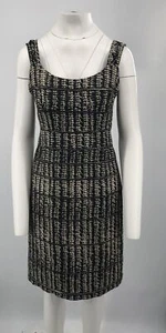 Zac Posen Black/White Sleeveless Dress w/ Chain Paneling+Lace Up Accents sz 8 - Picture 1 of 4