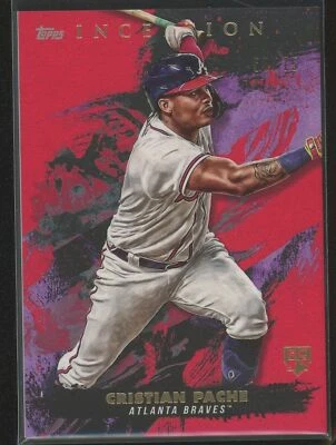 Cristian Pache 2021 Inception Red 58/75 RC ROOKIE #63 BRAVES ATHLETICS - Image 1 of 2