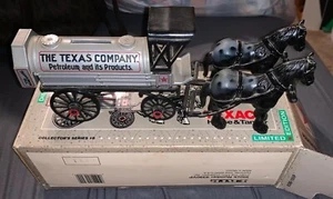 Ertl 1991 Edition #8-Texaco Horse and Tanker Die Cast Metal Coin Bank and Box - Picture 1 of 12