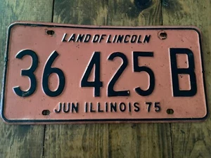Placa de licencia del estado de Illinois 1975 36 425 B - Imagen 1 de 2