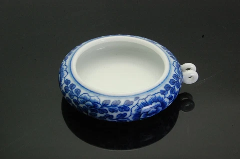 Collectable Hand Painted Porcelain Sand Bath Tub for Chinese Bamboo Bird Cage Cover
