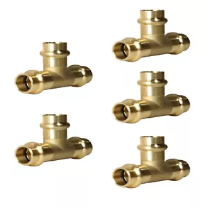 5 Pcs. 1/2" x 1/2" x 1/2" Press Tee, NSF Certified - Picture 1 of 5