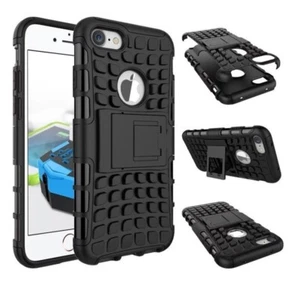 For iPhone 5 / 6 / 7 / 8 Hybrid Armor Heavy Duty Bumper Hard Case Cover&Stand - Picture 1 of 11