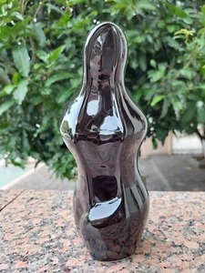 Statua Dio Madre Maria Nera Arte Figura Brillante Ceramica Decorazione Casa Regalo Natale Signora - Foto 1 di 12