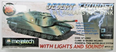 MEGATECH R/C, M1 Abrams Main Battle Tank, Lights, Sound, Turret turns & drives - Image 1 of 4
