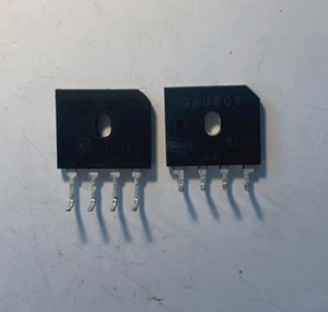GBU806 Bridge Rectifier 600V 8A SIP Mix Genuine Part Tested x 2 pcs - Imagen 1 de 1