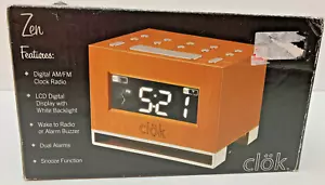 VTG Zen Digital AM/FM Clock Radio, Dual Alarm with Snooze - Picture 1 of 4