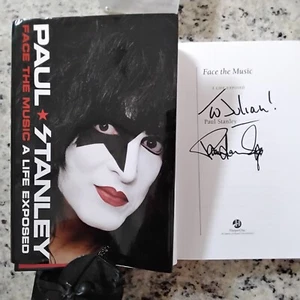 Paul Stanley SIGNED Autobio KISS 70s Rock Band Lick It Up MTV Gene Photos HC/DJ - Picture 1 of 11