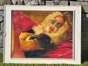 Erotic Art Female Semi-Nude Study - Original Painting "Pleasure" - 32" x 25" - Picture 1 of 3