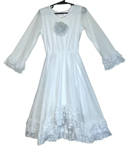 Dollcake White Dress LACE Girls Sz 4 OH SO GIRLY Wedding Gown Boutique Pageant - Picture 1 of 20