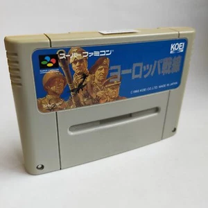 European Front KOEI pre-owned Nintendo Super Famicom SFC SNES Tested - Picture 1 of 8