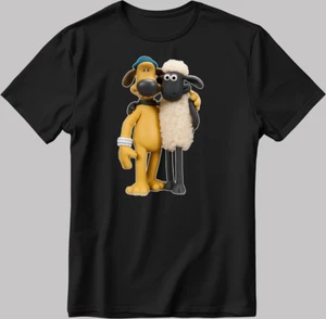 Shaun das Schaf Kurzarm weiß-schwarz Herren/Damen T-Shirt KA30 - Bild 1 von 6