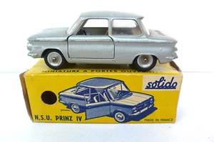 SOLIDO 1/43è SÉRIE 100 NSU PRINZ IV REF 127 BOITE D'ORIGINE 1963 BON ÉTAT - Imagen 1 de 7