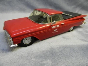 1/24 SCALE VINTAGE 1959 CHEVY EL CAMINO WIX FILTERS RED ERTL DIECAST BANK - Picture 1 of 10