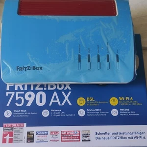 avm fritzbox 7590 ax v2 weiss ca. 1 Jahr alt - Bild 1 von 4