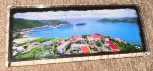 Vtg Souvenir Refrigerator Magnet - “Greetings From St. Thomas” - Picture 1 of 5