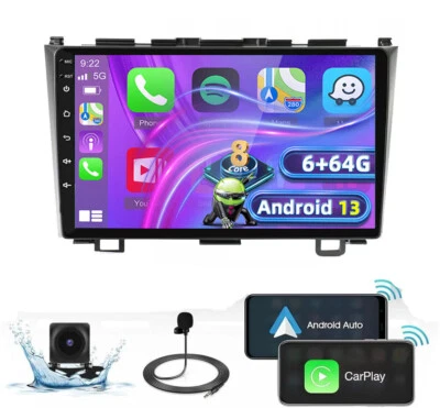 6+64 Für Honda CRV CR-V III 2007-2011 ApplCarPlay Autoradio Android 13 GPS Navi - Bild 1 von 4