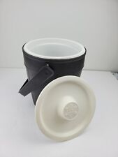 Mid Century Vintage Rubbermaid 2260 Black/White Plastic Ice Bucket 