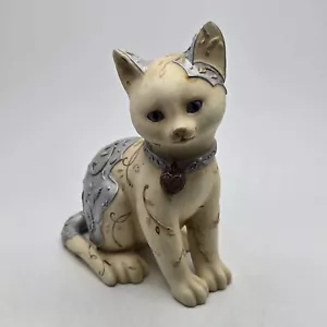 Elements 2007 Gatto Gattino Occhi Blu Cuore Collare Padiglione Argento Toni Oro 82083 - Foto 1 di 6
