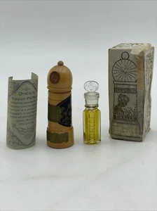 Antico profumo anni 30 Dralle Illusion art deco con scatola contenitore legno vetro - Foto 1 di 10
