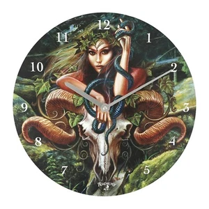 Goth Emo Black Magic Alchemy Huldratithe Gothic Wall Clock Anne Stokes Gift NEW - Picture 1 of 1