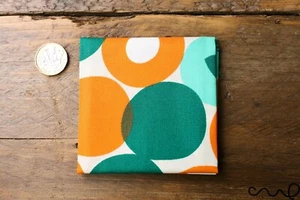 Manguito cuadrado de algodón de bolsillo hecho a mano naranja geometría retro boda AM - Imagen 1 de 10