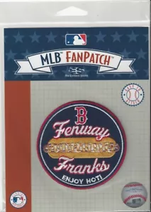 Boston Red Sox Fan Patch Fenway Franks 3 1/2" x 3 1/2" Hierro Coser Chaqueta Mochila - Imagen 1 de 1