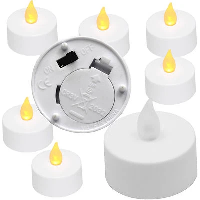 NEW SAFE AMBER FLICKERING CHRISTMAS LED TEA LIGHTS FOR LIGHTING DECORATIONS 6 - Image 1 of 3