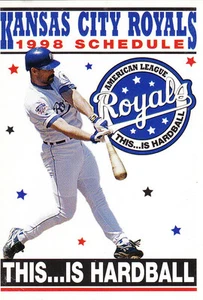 1998 KANSAS CITY ROYALS BASEBALL POCKET SCHEDULE - Picture 1 of 1
