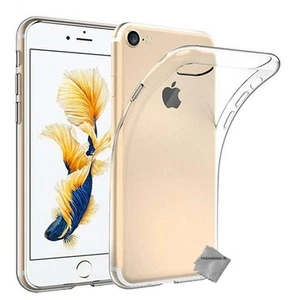 Housse coque gel fine pour Apple iPhone 7 + verre trempe - TRANSPARENT TPU - Photo 1 sur 1
