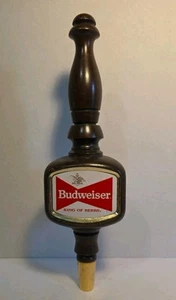 Perilla de mango de grifo de cerveza Budweiser King Of Beers de madera tradicional de colección de 3 lados - Imagen 1 de 13