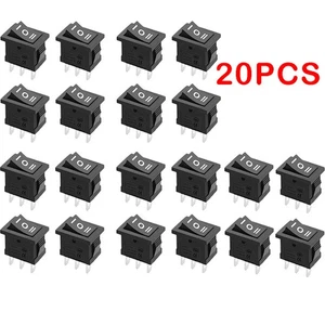 20Pcs SPDT 3-Position Rectangular Rocker Switches Car/Truck/RV DC12V AC125V 250V - Bild 1 von 13