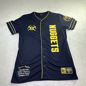 Camiseta estilo béisbol Denver Nuggets abotonada talla grande ultra juego - Imagen 1 de 7