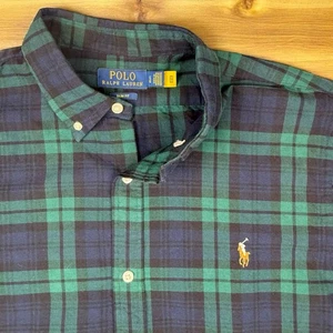 Ralph Lauren Hemd Herren L Blau Slim Fit Button Down Langarm Preppy Pony - Bild 1 von 9