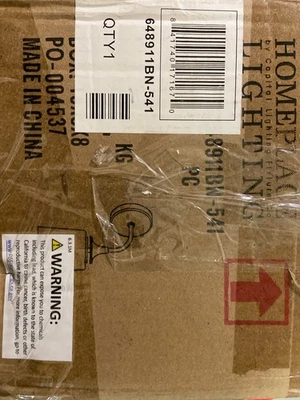 HomePlace 648911BN-541 Presley Rustic Soft White Glass Wall Sconce, Brushed Nick - Image 1 of 4