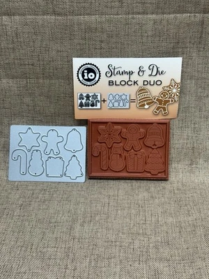 Impression Obsession марка и штамп блок дуэт - рождественские формы, снеговик, дерево - Изображение 1 из 4